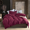 Pościel z falbanką bordowa 160x200 3 el. 