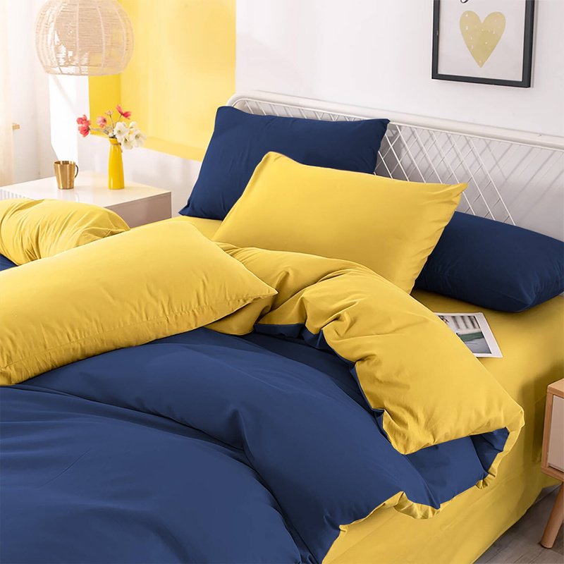 Pościel granatowa 200x220 3el gładka Honeysky S-11