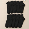 5-pak Skarpetki bawełniane czarne damskie BLACK 39-42
