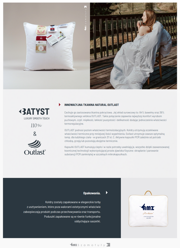 Kołdra 200x220 letnia termoaktywna OUTLAST antyalergiczna i antybakteryjna