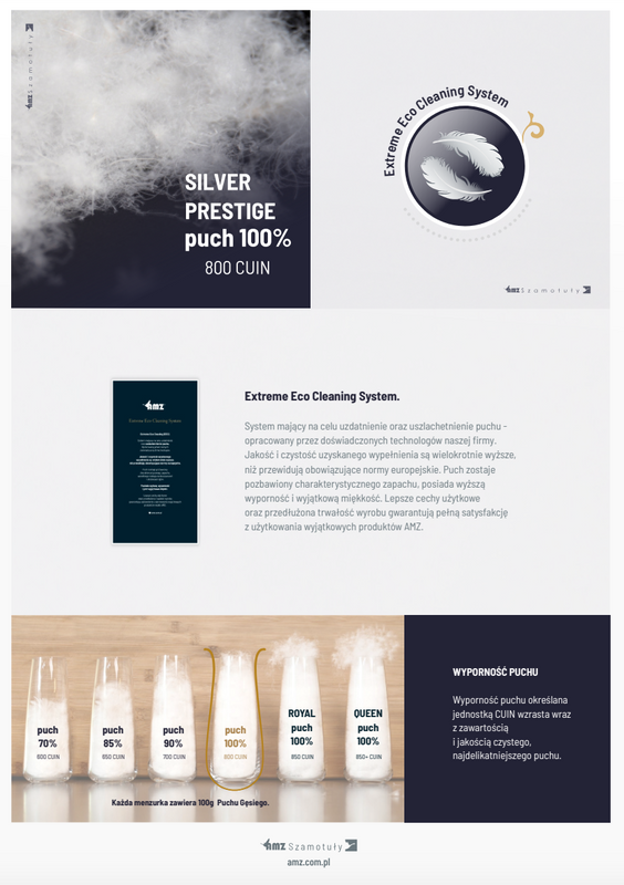 Kołdra 220x240 całoroczna naturalna puchowa SILVER PRESTIGE