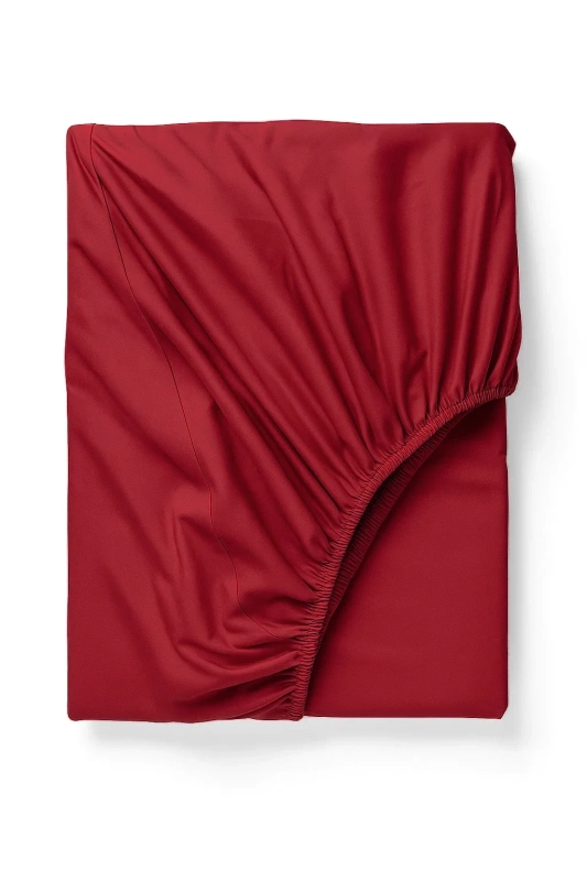 Prześcieradło z gumką czerwone 160x200