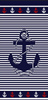 Ręcznik plażowy szybkoschnący z mikrofibry 70x140 OCEAN SAILOR