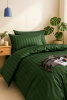 Pościel w pasy zielona 160x200 3 el. Kim Green 