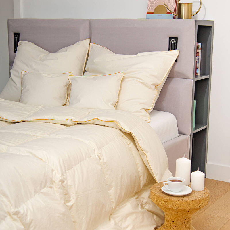 Poduszka 3-komorowa 50x60 puchowa bambusowa naturalna 100% DREAM