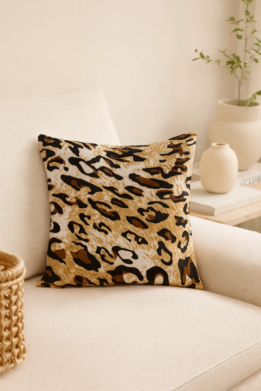 Poszewka na poduszkę bawełniana w panterkę 40x40