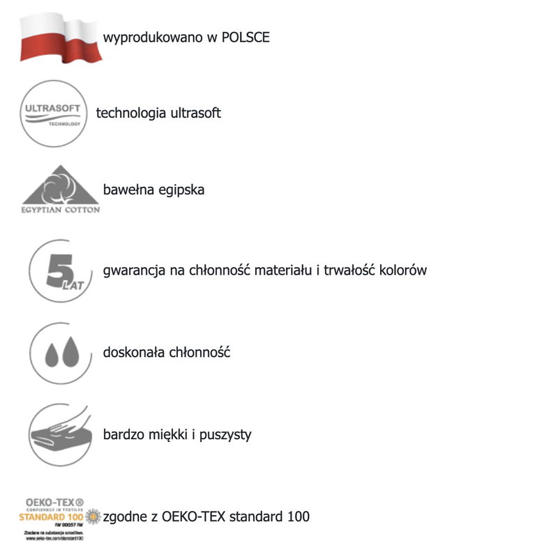 Ręcznik kąpielowy zielony łazienkowy 70x140 500gsm LAHTI
