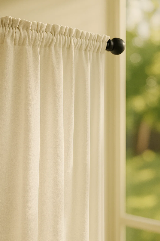 Zasłona kremowa na taśmie 140x250