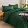 Pościel w pasy zielona 160x200 3 el. Kim Green 