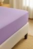 Prześcieradło z gumką lawendowe jasne fioletowe 200x220
