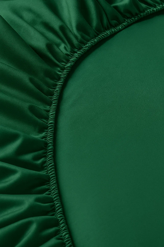 Prześcieradło z gumką butelkowe zielone 140x200