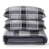 Pościel szara w kratę 200x220 3 el. Nordic F9
