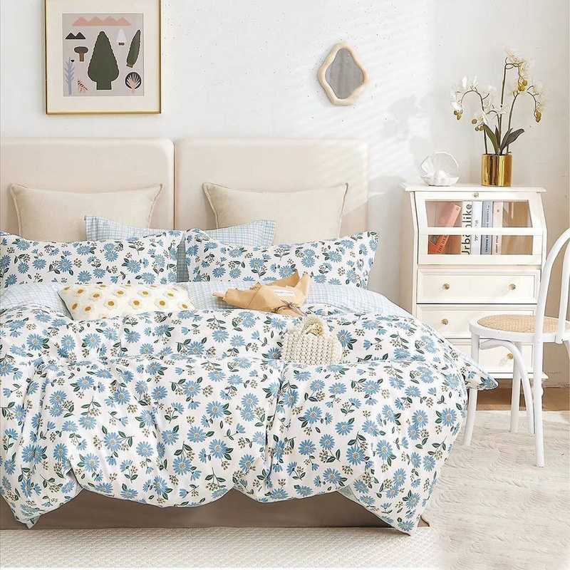 Pościel bawełniana 160x200 3 el. Fiołek  B-1387