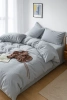 Pościel jednokolorowa gładka 160x200 3 el. jasna szara S002