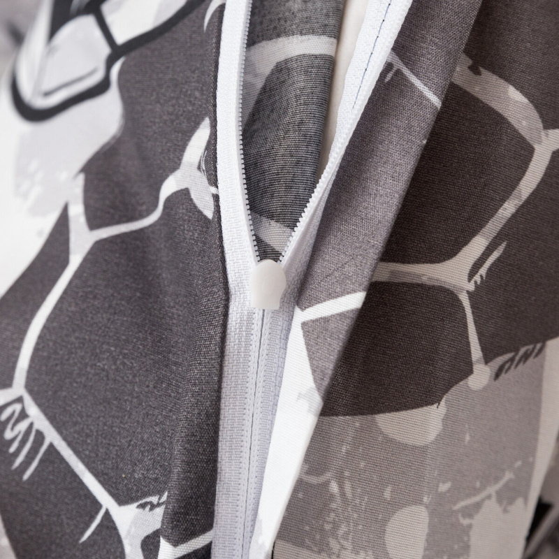 Pościel szara w piłki Football 160x200 4 el.