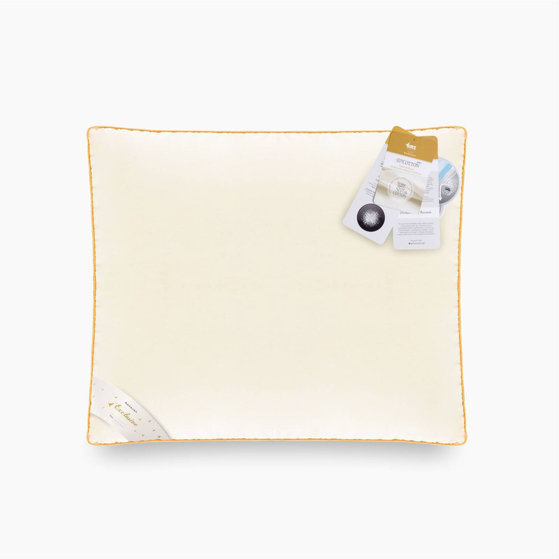 Poduszka 70x80 naturalna puchowa 100% wysoka MATERACOWA PRESTIGE kremowa