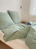 Pościel szałwiowa szara dwukolorowa gładka 200x220 3 el. Sage F19