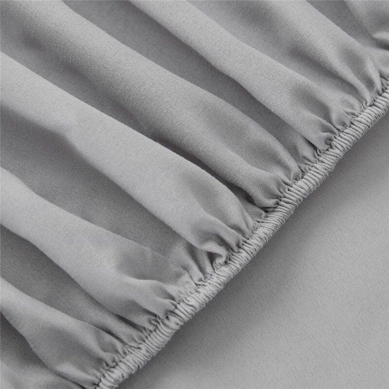 Prześcieradło z gumką bawełniane szare 180x200