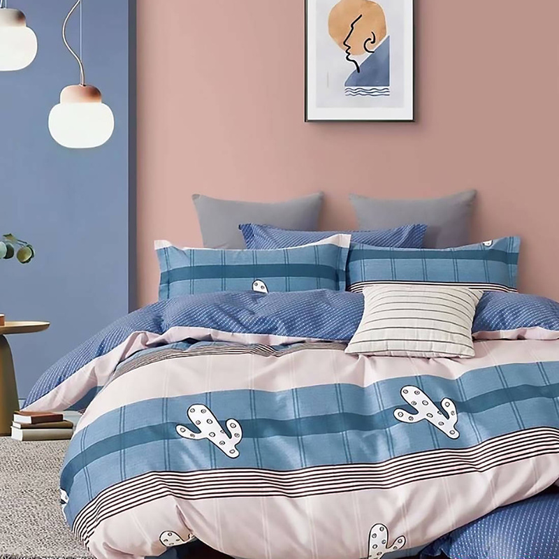 Pościel bawełniana 160x200 3 el. Kaktus B-1364