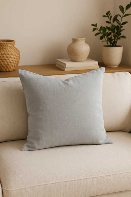 Poszewka na poduszkę bawełniana jasna szara 40x40
