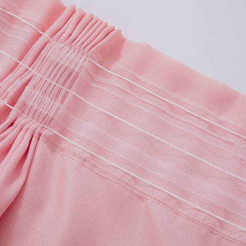 Zasłona jasna różowa na taśmie 140x250