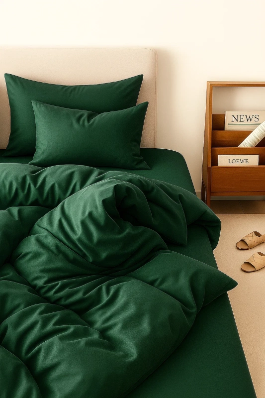 Pościel butelkowa zielona 200x220 3 el.