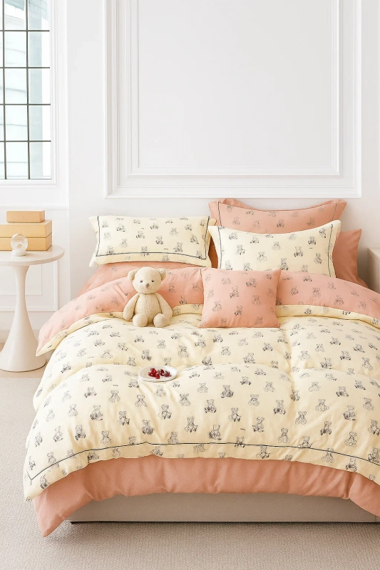 Pościel bawełniana 160x200 3 el. Teddy Bear M1662