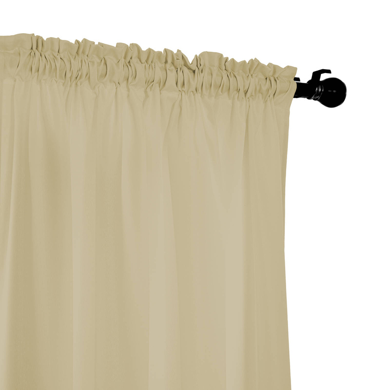 Zasłona beżowa na taśmie 140x280