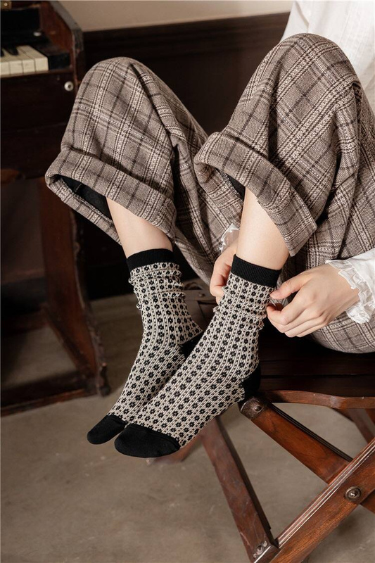 5-pak Skarpetki damskie bawełniane vintage 39-42