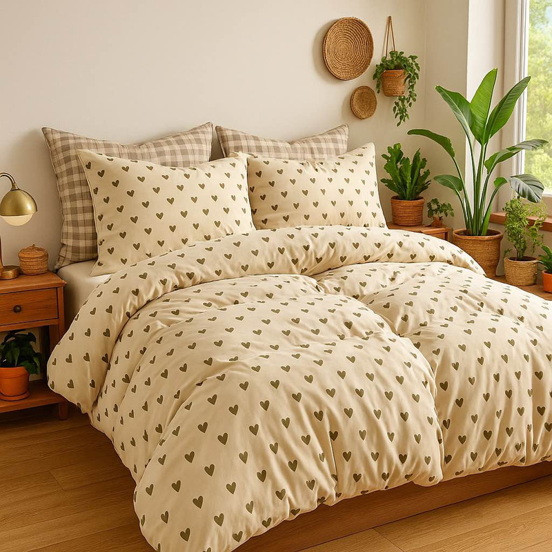 Pościel bawełniana 160x200 3 el. Fiora M1940/B-1648