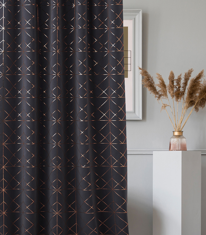 Zasłona GLAMMY na taśmie 140x280cm ciemna szara