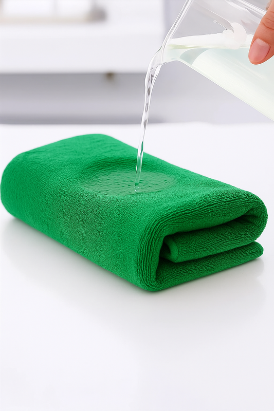 Ręcznik kąpielowy MIKRO zielony z mikrofibry 70x140 szybkoschnący