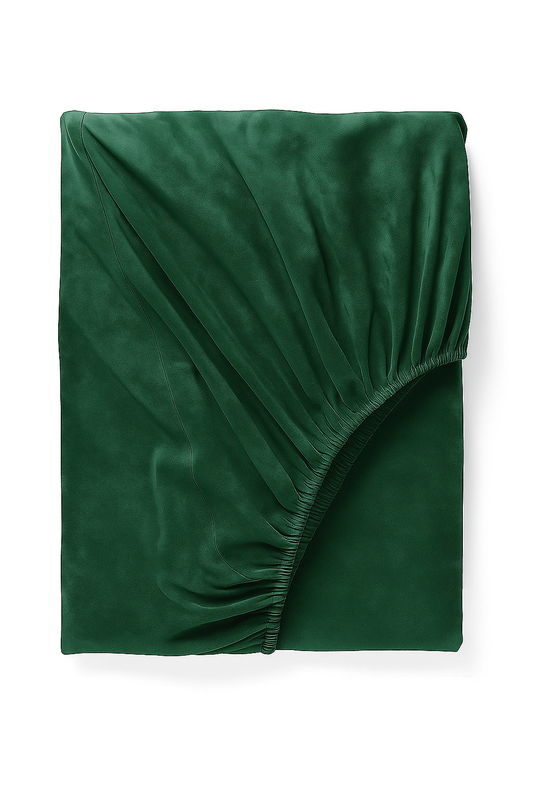 Prześcieradło pluszowe z gumką MIŚ butelkowe zielone 200x220