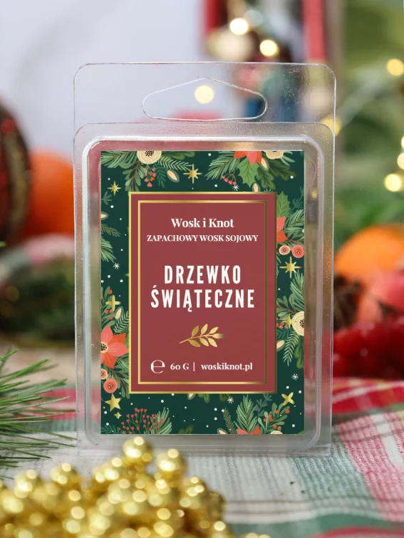 Wosk zapachowy sojowy do kominka DRZEWKO ŚWIĄTECZNE