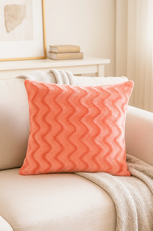 Poszewka na poduszkę szlaczki jasna różowa 40x40