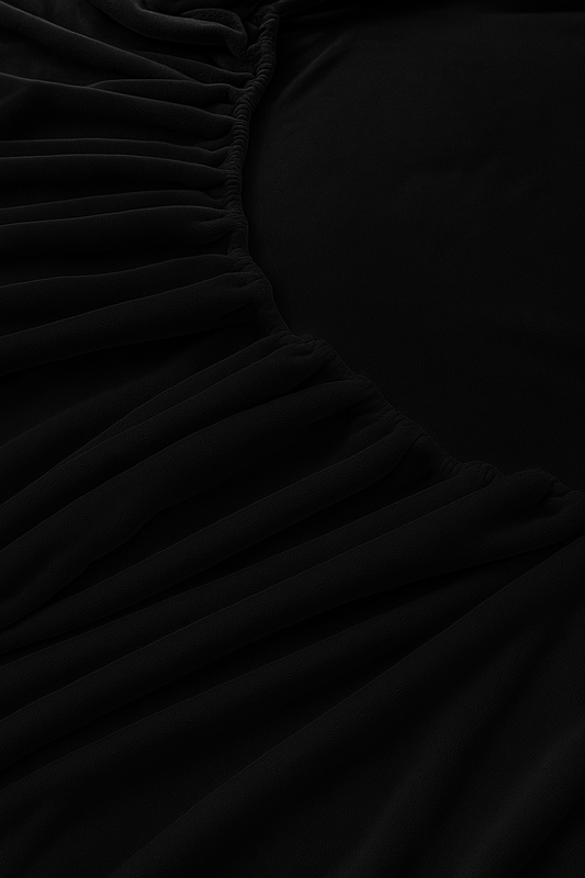 Prześcieradło pluszowe z gumką MIŚ czarne 180x200