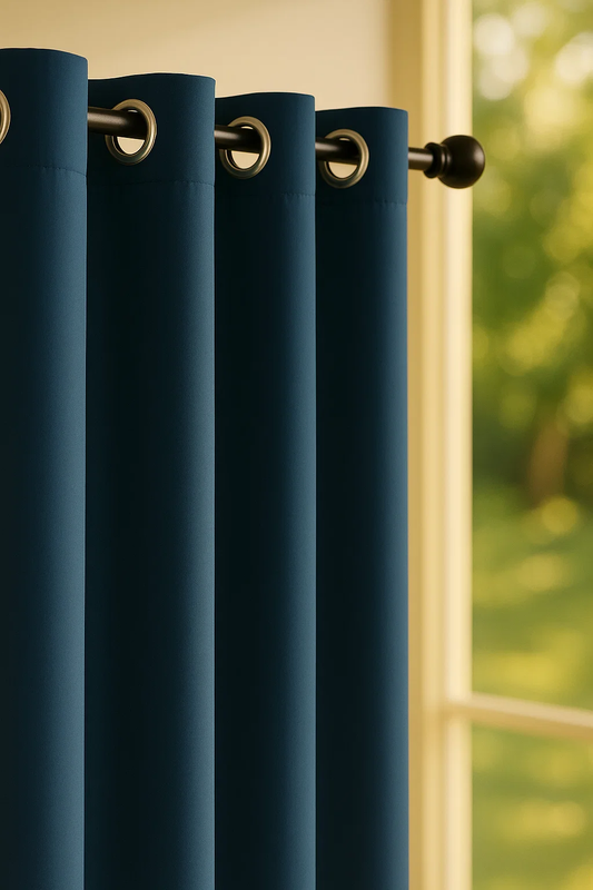 Zasłona granatowa na przelotkach 140x260
