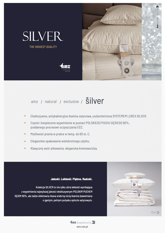 Kołdra 220x240 zimowa naturalna puchowa SILVER