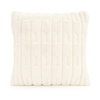 Poszewka na poduszkę dekoracyjna 40x40 tłoczona we wzór 3D pluszowa ecru