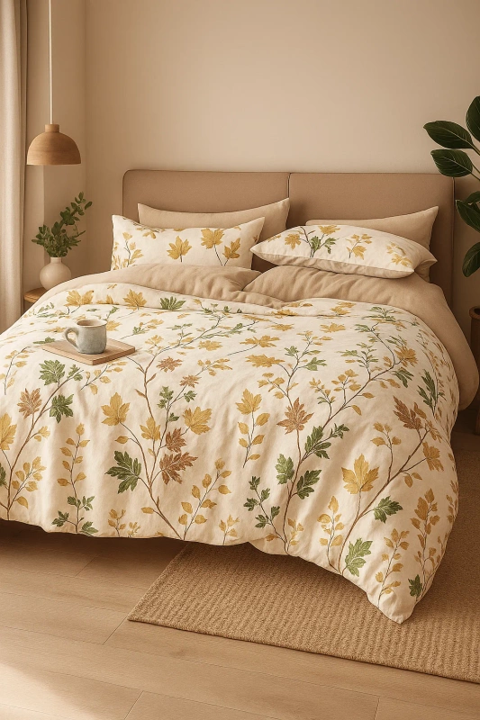 Pościel bawełniana 160x200 3 el. Fallen M1878