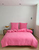 Pościel różowa jednokolorowa gładka 160x200 3 el. Pink F12
