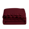 Pościel z falbanką bordowa 200x220 3 el. 