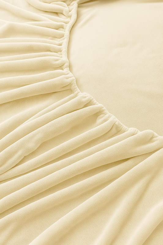 Prześcieradło pluszowe z gumką MIŚ kremowe ecru 200x220