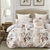 Pościel flanelowa gruba zimowa ciepła w kwiaty Ignacio 200x220 4 el. A-039