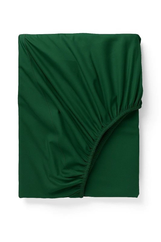 Prześcieradło z gumką butelkowe zielone 160x200