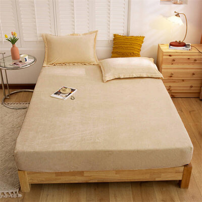 Prześcieradło pluszowe z gumką MIŚ beżowe 160x200