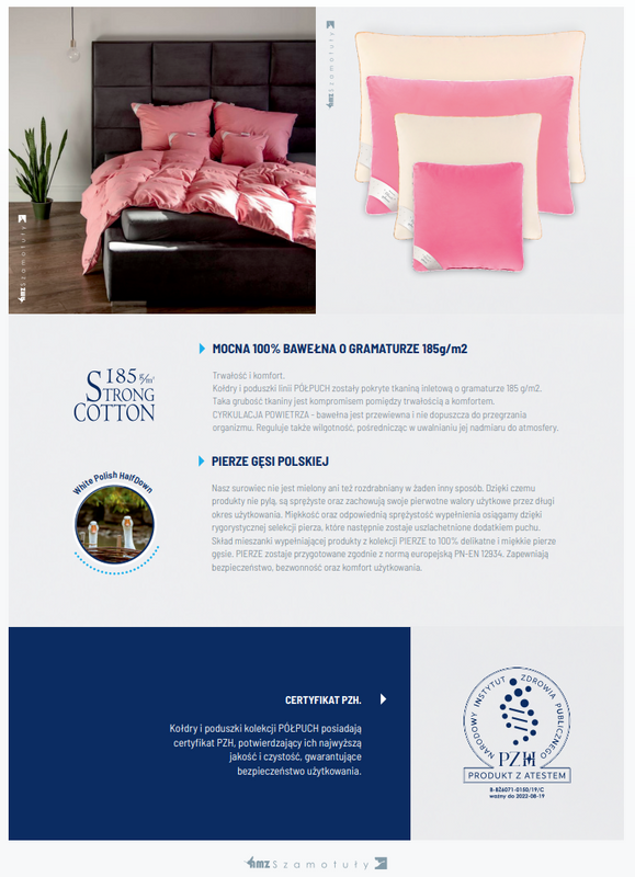 Kołdra z pierza 155x200 zimowa ciepła naturalna 100%