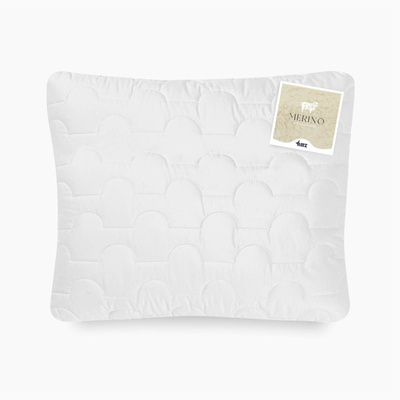 Poduszka pikowana 70x80 naturalna wełniana MERINO