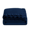 Pościel z falbanką granatowa 200x220 3 el.
