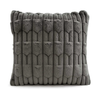 Poszewka na poduszkę dekoracyjna 40x40 tłoczona we wzór 3D pluszowa ciemna szara